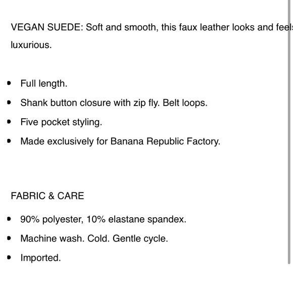 Banana Republic Factory Ultra High rise Wide leg Vegan Suede Pants - Picture 5 of 6